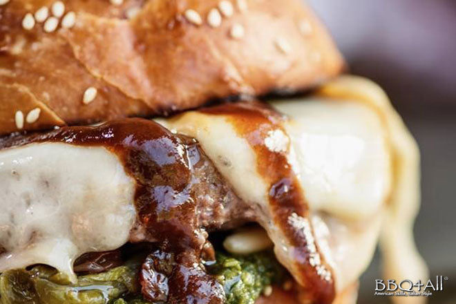 hamburger cime di rapa scamorza chipotle