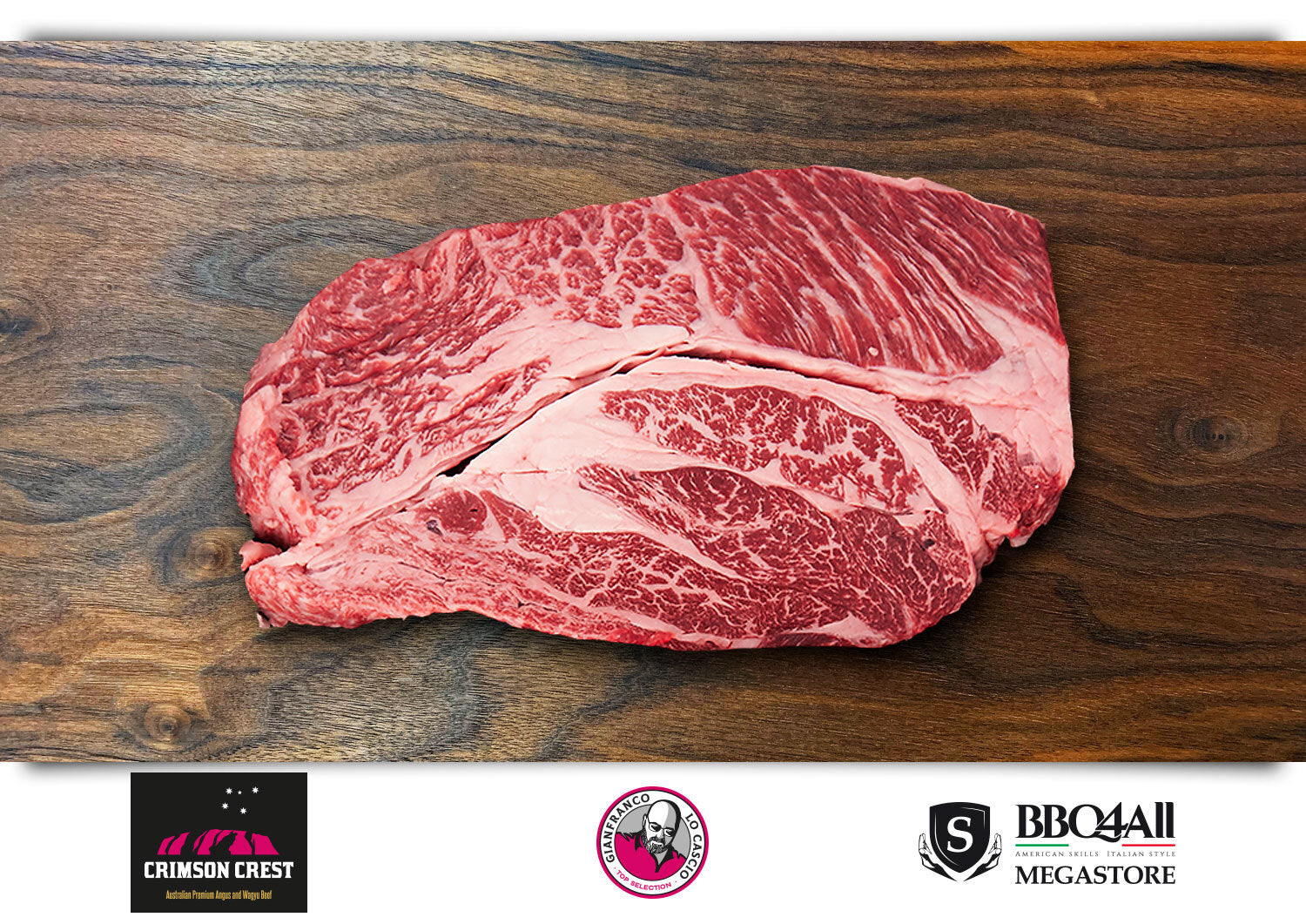 Chuck Roll Steak AUS Crimson Crest 8+ Wagyu F1 Crossbreed