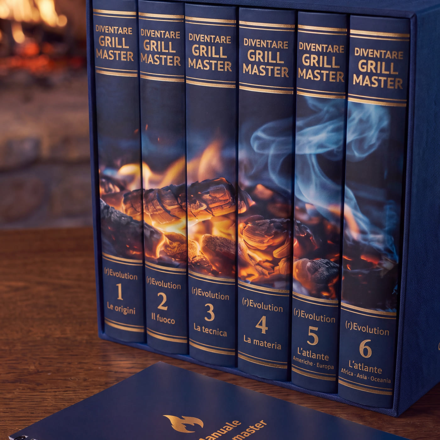 I sei volumi e il manuale di Diventare Grill Master (r)Evolution
