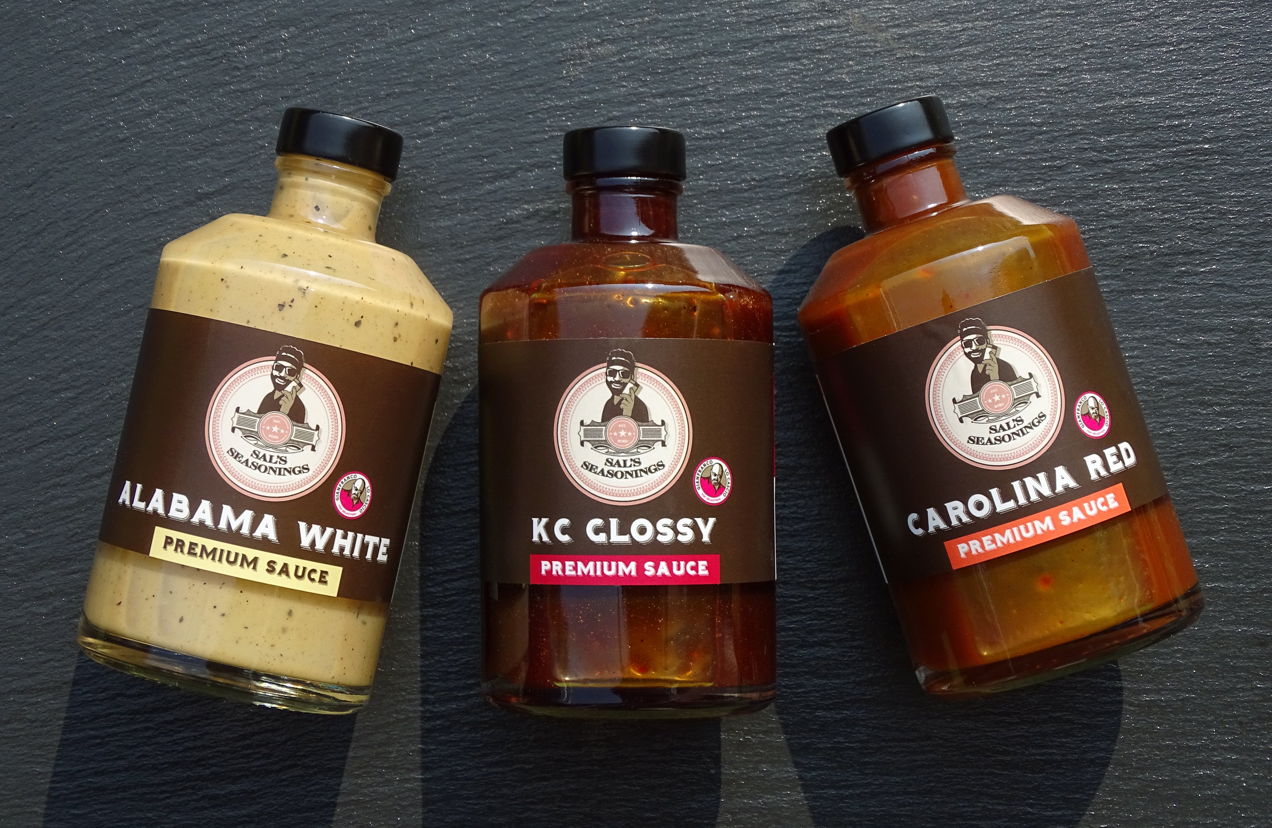 Tre salse premium Alabama Kansas City Carolina Red Megastore di BBQ4ALL