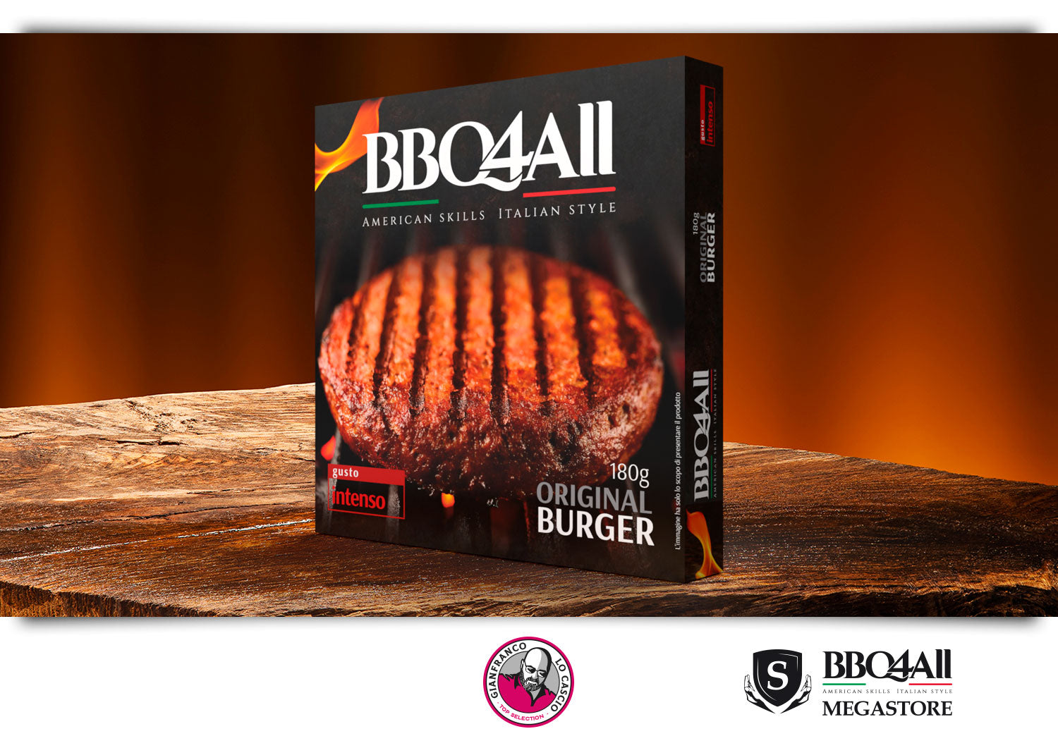 L'Original Burger Special di BBQ4ALL disponibile in un packaging da 6 confezioni in skin da 180grammi. Gusto intenso, qualità sublime