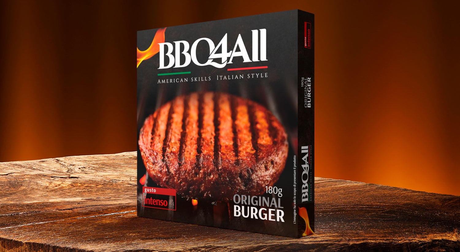 BBQ4All Original Burger - Box (8pz x 180g)