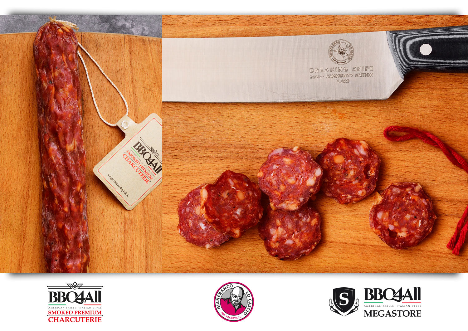 Salame Pepperoni affumicato, speziato e leggermente piccante - BBQ4ALL Premium Charcuterie