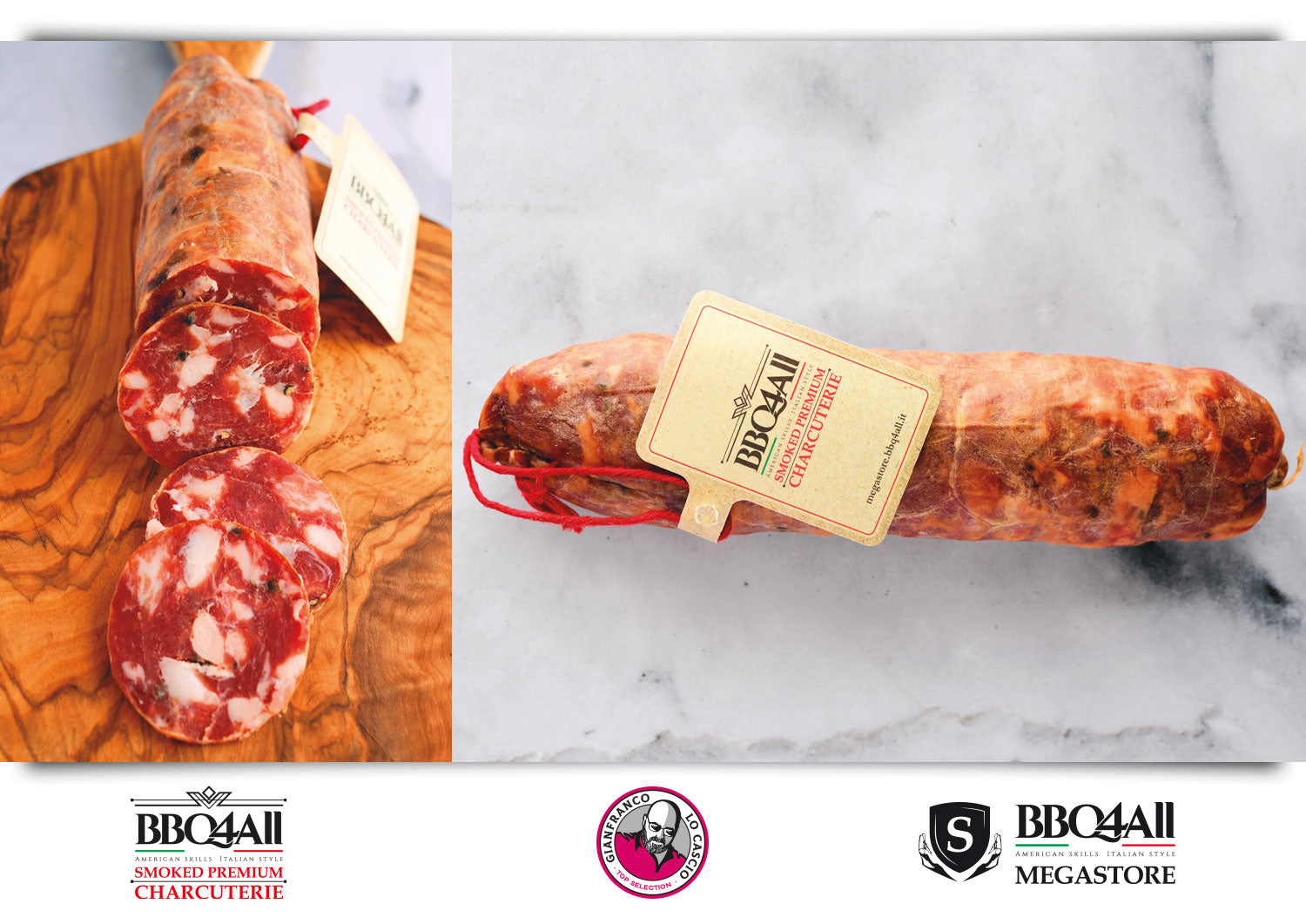 Salame affumicato del norcino - Antica ricetta - BBQ4All Smoked Premium Charcuterie
