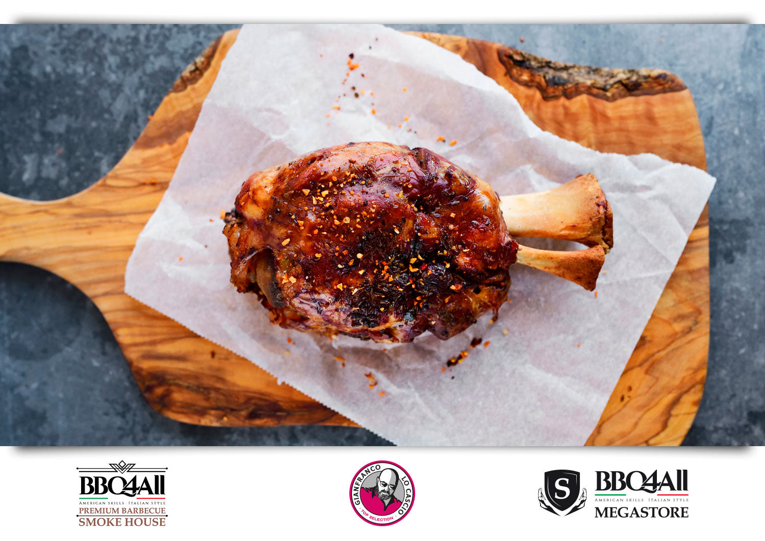 Stinco di maiale alla birra speziato e affumicato - Megastore di BBQ4ALL