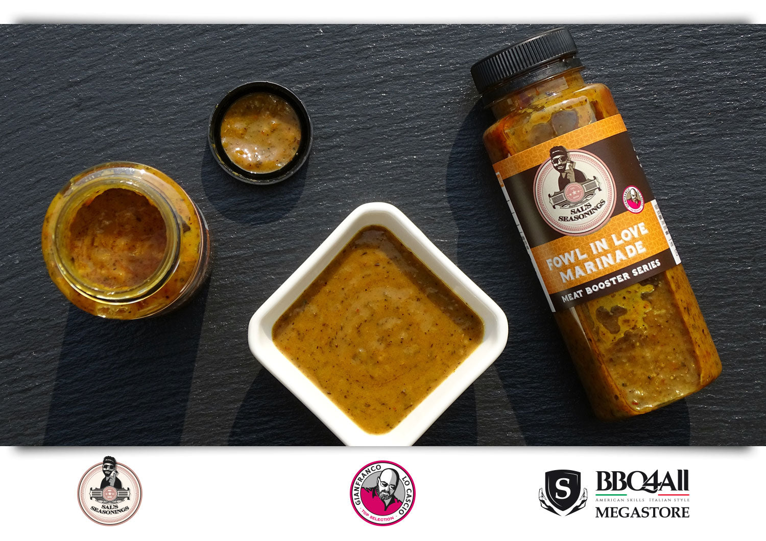 Marinatura per carni, pesce azzurro e salmone. Solo sul Megastore di BBQ4ALL