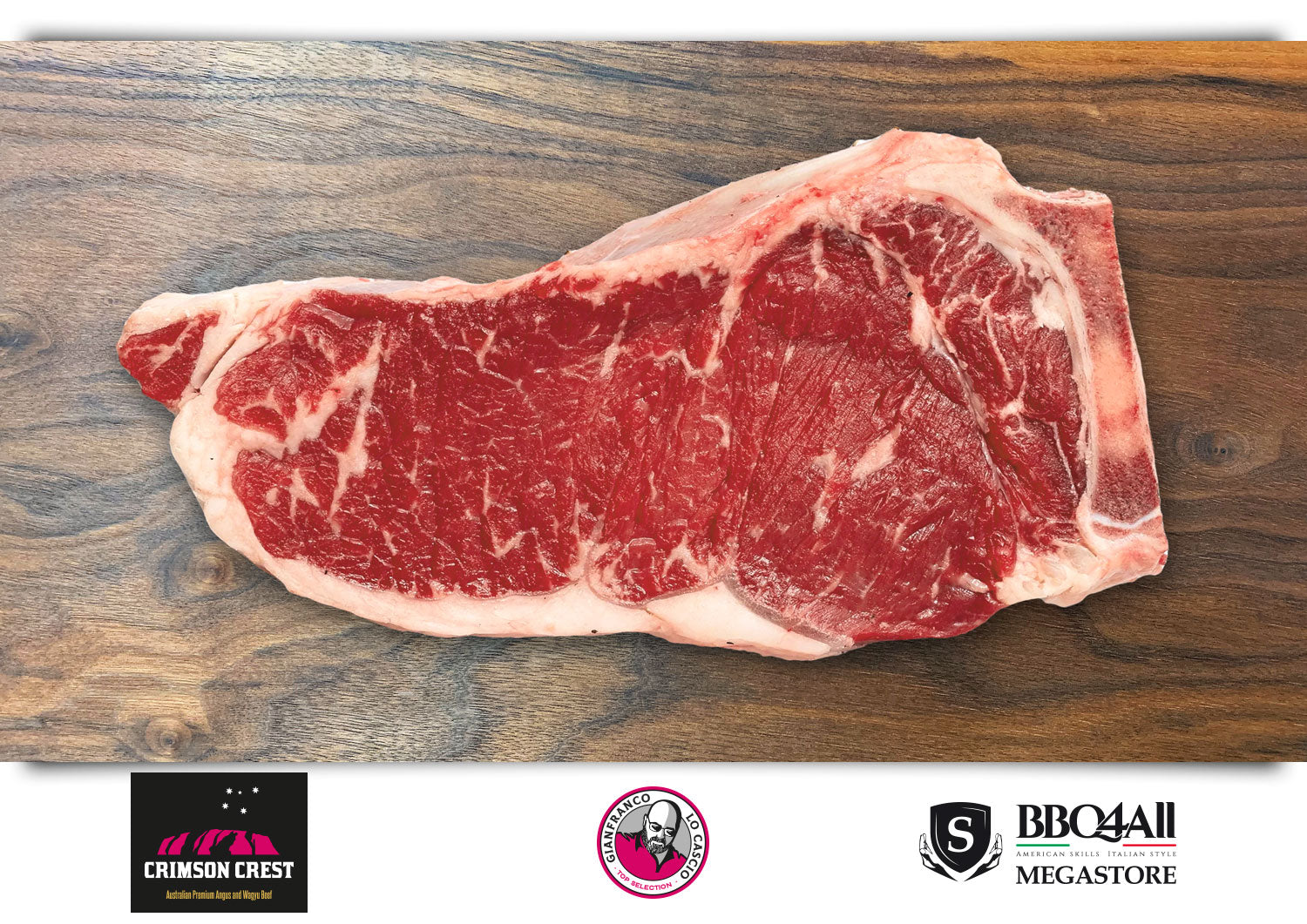 Bone In Striploin Steak Crimson Crest 3+ Black Angus