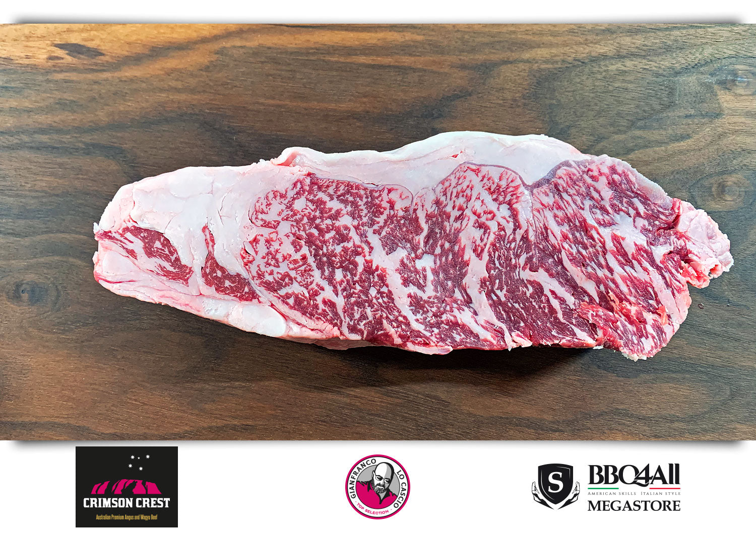 New York Strip Aus CrimsonCrest 6+ Wagyu F1 Crossbred