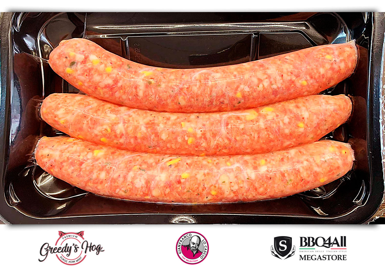 Cheddar Jalapeno Pork Sausage skin packed
