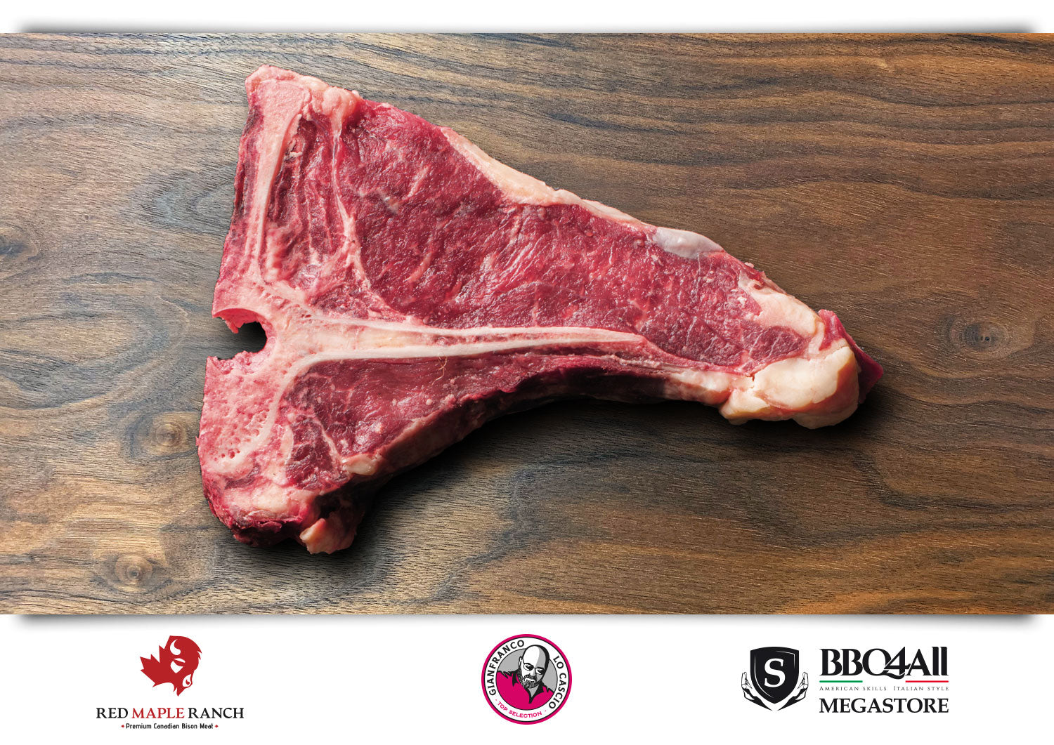 T-Bone Steak Canadian Bison Red Maple