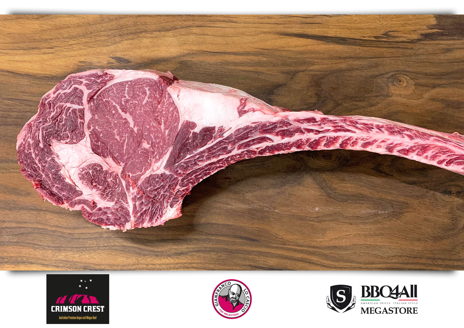 Tomahawk Steak AUS Crimson Crest 6+ Wagyu F1 Crossbred