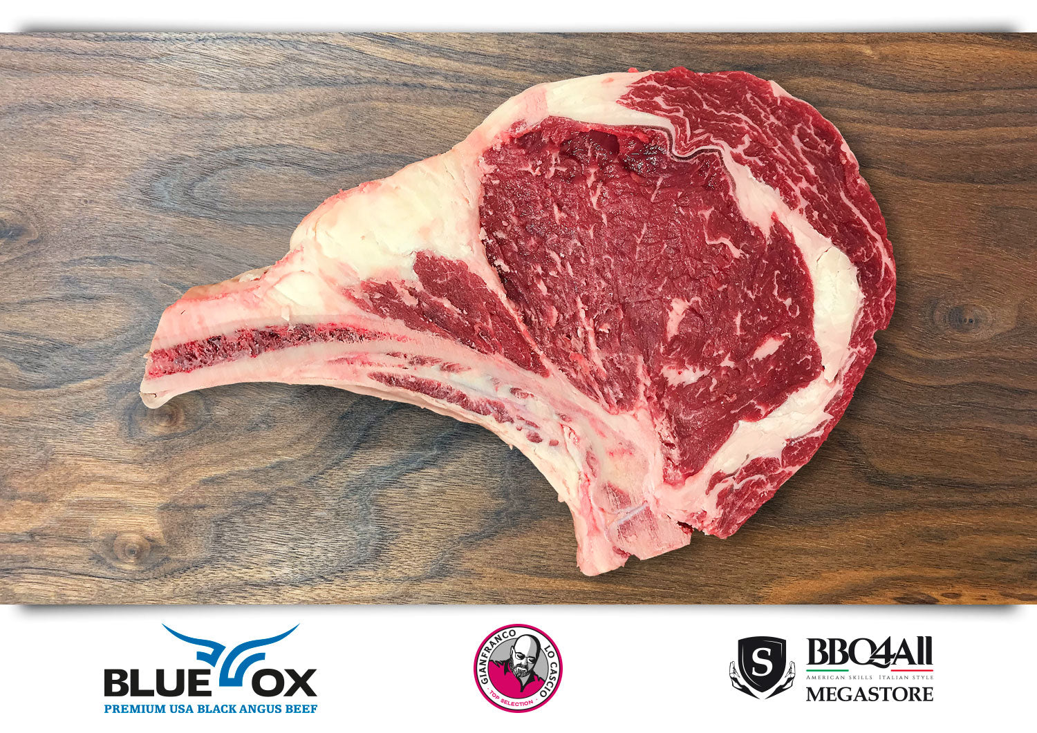 La Cowboy Steak di Black Angus è la bistecca con osso ideale da portare sulla griglia. 